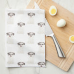 Shih Tzu (Brown & White) Kitchen Towel<br><div class="desc">I love this sweet pattern of a brown and white shih tzu dog watercolor illustration because it's classic enough to serve as a neutral, yet pops as a stand alone piece! It's the perfect addition to any family room, nursery, office, or even the man cave! For the sweetest gifts, add...</div>