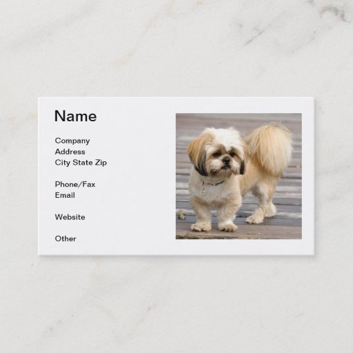 Customizable Shih Tzu Business Card