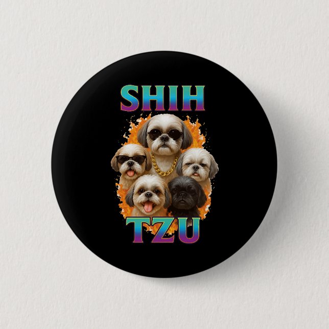 Shih Tzu  Button (Front)