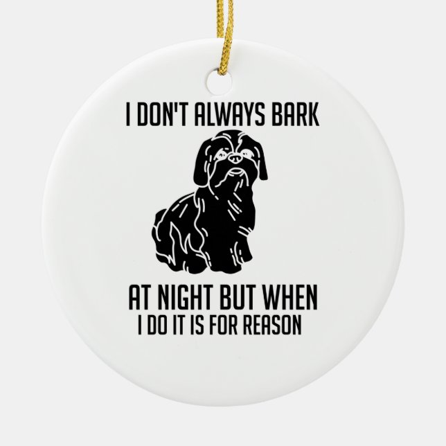Shih Tzu Ceramic Ornament (Front)