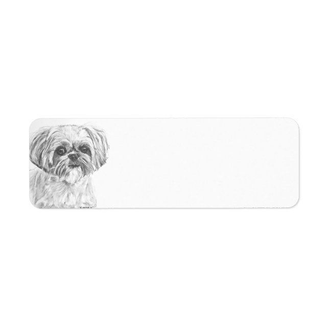 Shih Tzu Charcoal Label (Front)