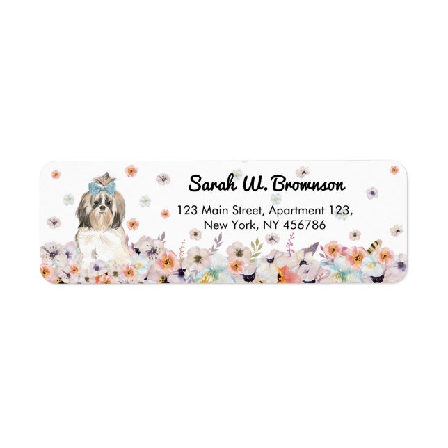 Shih Tzu Chinese Dog Label (Front)