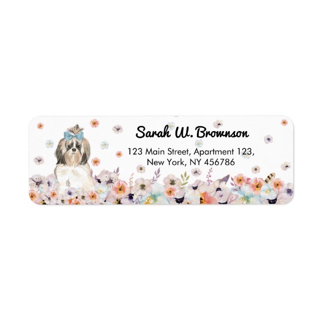 Shih Tzu Chinese Dog Label