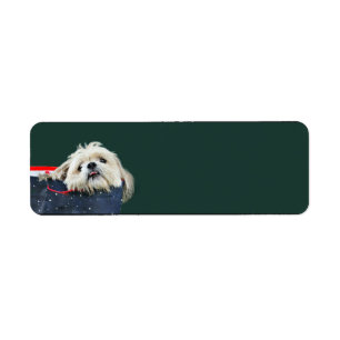 Shih Tzu Christmas Label
