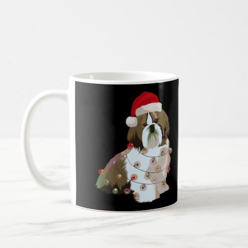 Shih Tzu Christmas Lights Xmas Dog Lover Coffee Mug