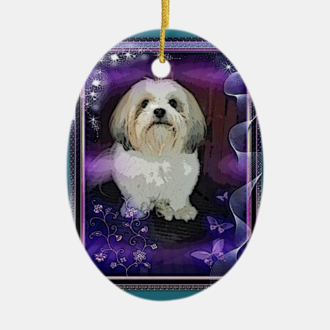Shih Tzu Christmas Ornament (Front)