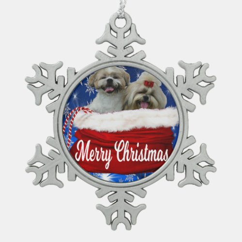 Shih tzu Christmas Ornament