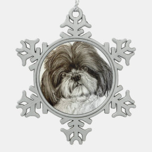 Shih Tzu Christmas Ornament by Carol Zeock