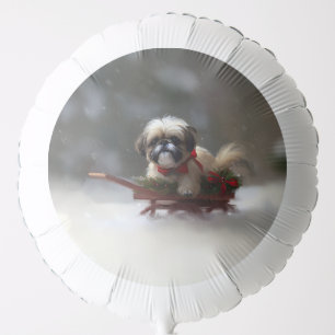 Shih Tzu Christmas snow winter Balloon
