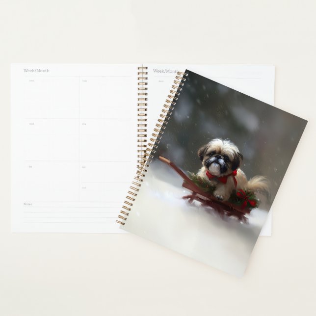 Shih Tzu Christmas snow winter Planner (Display)