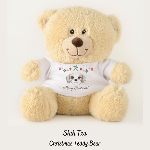Shih Tzu Christmas Teddy Bear