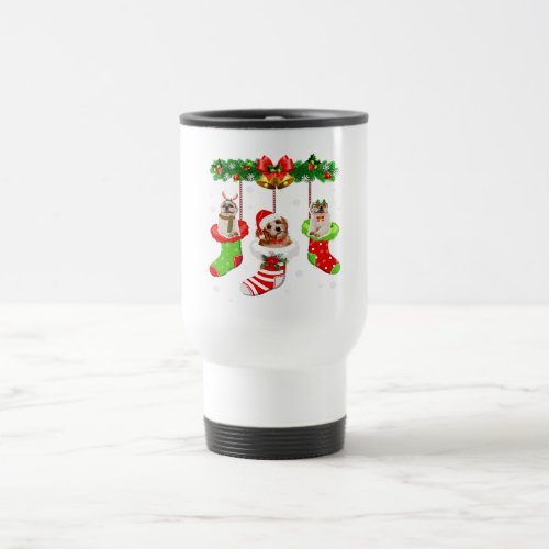 Shih Tzu Christmas Tree Socks  Dog Lover X_mas Travel Mug