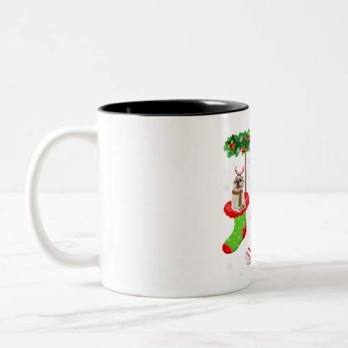 Shih Tzu Christmas Tree Socks  Dog Lover X_mas Two_Tone Coffee Mug