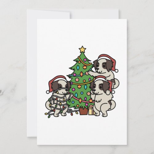 Shih Tzu Christmas Tree Thank You Card