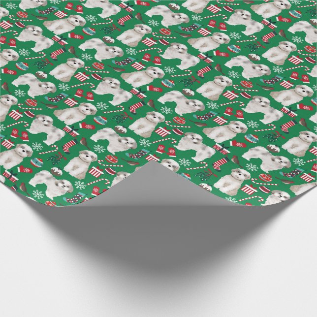 Shih Tzu Christmas wrapping paper (Corner)