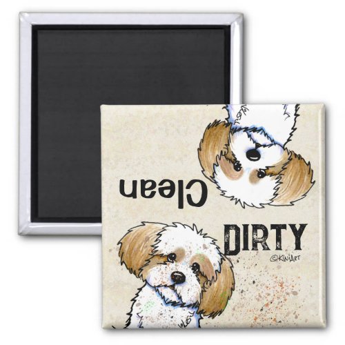 Shih Tzu Clean Dirty Dishwasher magnet