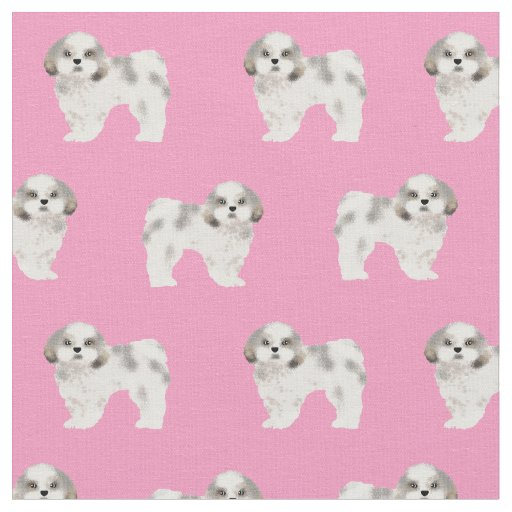 shih tzu cute dog pink fabric