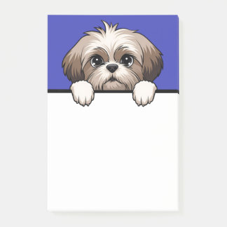 Shih Tzu Cute Peeking Puppy Dog Lover Gifts Post-it Notes