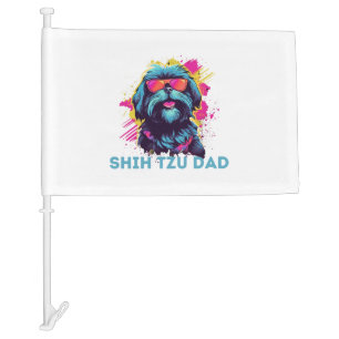 Shih Tzu Dad Car Flag