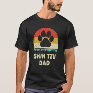 Shih Tzu Dad For Men Shih Tzu Dog Vintage T-Shirt