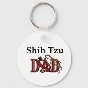 Shih Tzu Dad Gifts Keychain