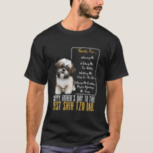 Shih Tzu Dad Happy Fathers Day To The Best Shih Tz T-Shirt