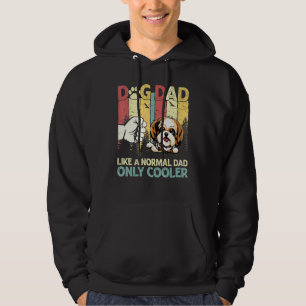 Shih Tzu Dad Like A Normal Dad Only Cooler Retro F Hoodie