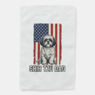 Shih Tzu Dad Patriotic Flag Vintage Dog Shirt_1