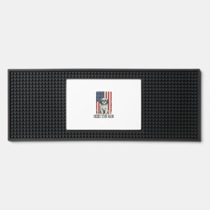 Shih Tzu Dad Patriotic Flag Vintage Dog Shirt_1 Bar Mat