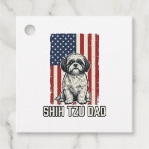 Shih Tzu Dad Patriotic Flag Vintage Dog Shirt_1 Favor Tags
