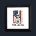 Shih Tzu Dad Patriotic Flag Vintage Dog Shirt_1 Gift Box<br><div class="desc">Shih Tzu Dad Patriotic Flag Vintage Dog Shirt_1</div>