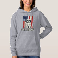 Shih Tzu Dad Patriotic Flag Vintage Dog Shirt_1