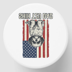 Shih Tzu Dad Patriotic Flag Vintage Dog Shirt_1 Mini Candle Favors