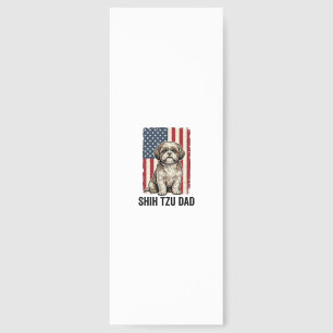 Shih Tzu Dad Patriotic Vintage Dog Shirt Design_1 Bookmarks