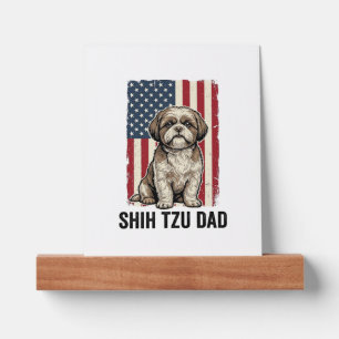 Shih Tzu Dad Patriotic Vintage Dog Shirt Design_1 Picture Ledge