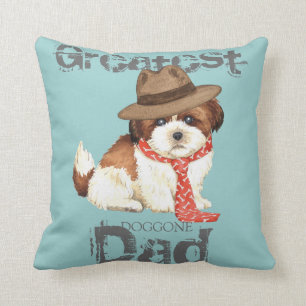 Shih Tzu Dad Throw Pillow