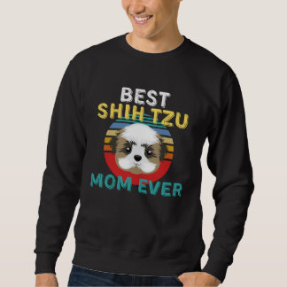 Shih Tzu Dad Vintage Men Mum Retro Clothing Adopti Sweatshirt