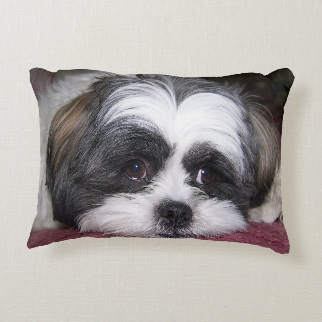 Shih Tzu Dog Accent Pillow (Back)