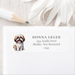 Shih Tzu Dog Address Label