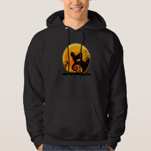 Shih Tzu Dog And Moon  Scary Halloween Costume Hoodie