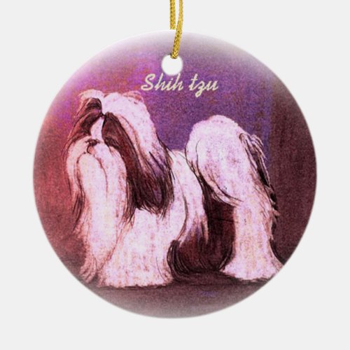 Shih tzu Dog Art Ornament