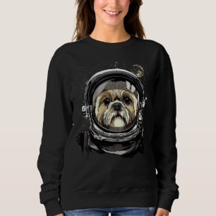 Shih Tzu Dog Astronaut Space Exploration Astronomy Sweatshirt