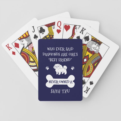 Shih Tzu Dog Best Friend Poker Cards