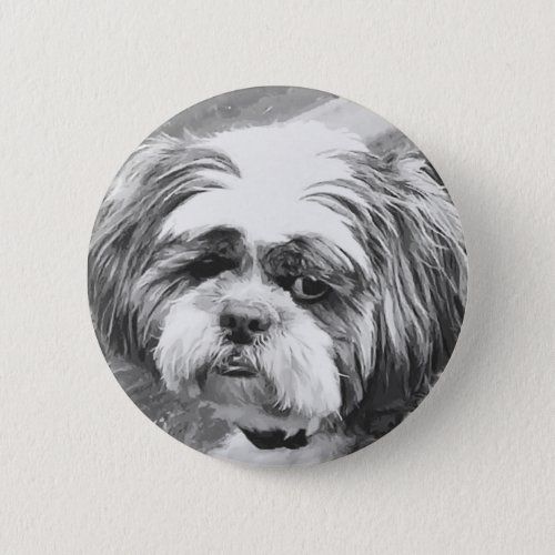 SHIH TZU DOG  BUTTON