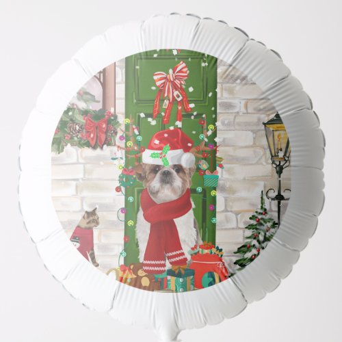 Shih Tzu Dog Christmas  Balloon