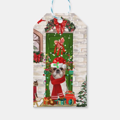 Shih Tzu Dog Christmas  Gift Tags