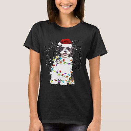 Shih Tzu Dog Christmas Lights T_Shirt