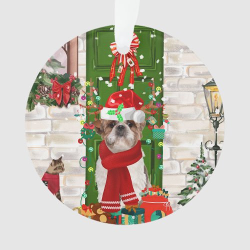 Shih Tzu Dog Christmas  Ornament