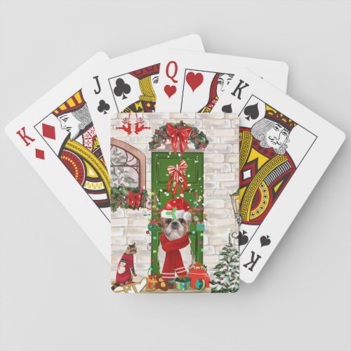 Shih Tzu Dog Christmas  Playing Cards