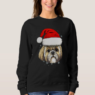 Shih Tzu Dog Christmas Santa Hat Spirit Animal Pet Sweatshirt